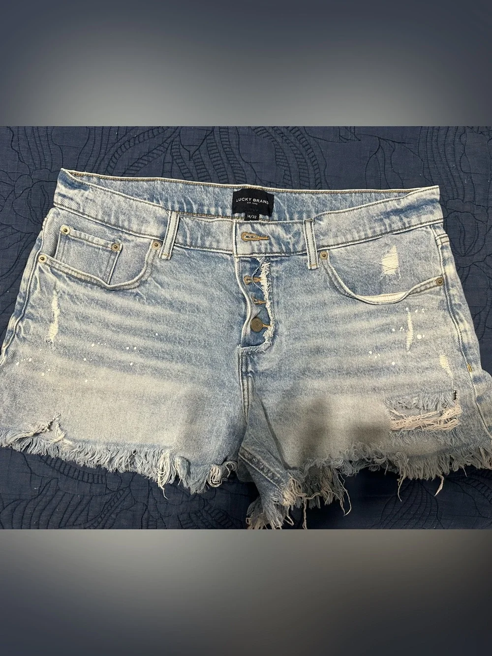Lucky Brand Light Blue Denim Cutoff Shorts size 14